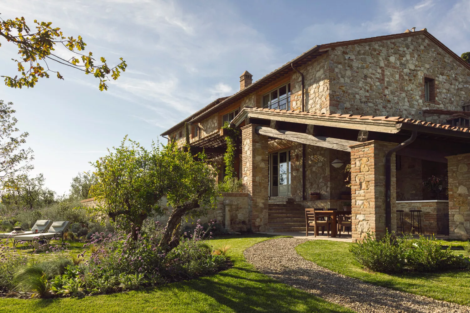 Castello di Casole, Villa Usil, the private terrace and garden