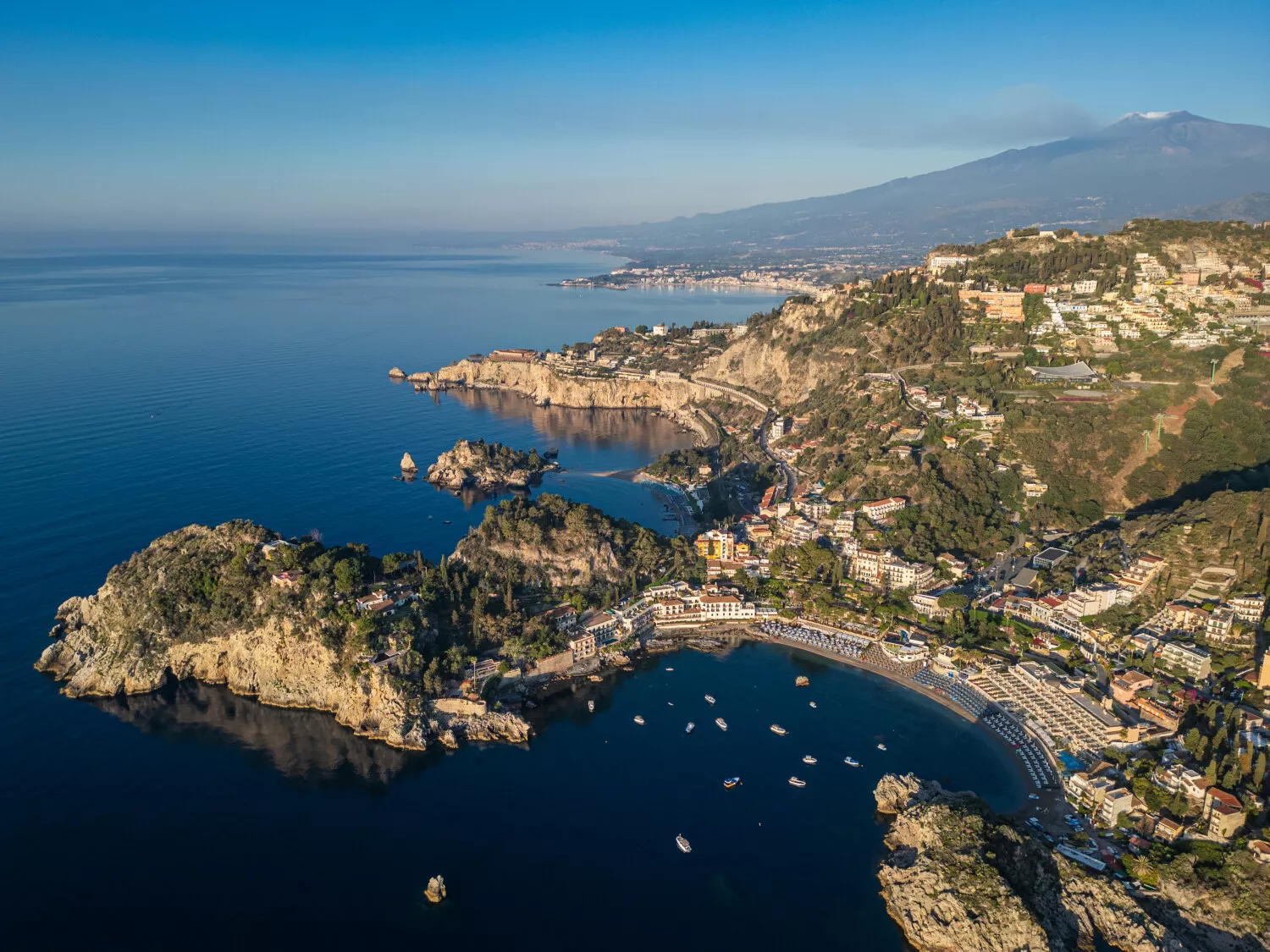 Villa Sant'Andrea with view of Isola Bella and Etna Volcano-jpg