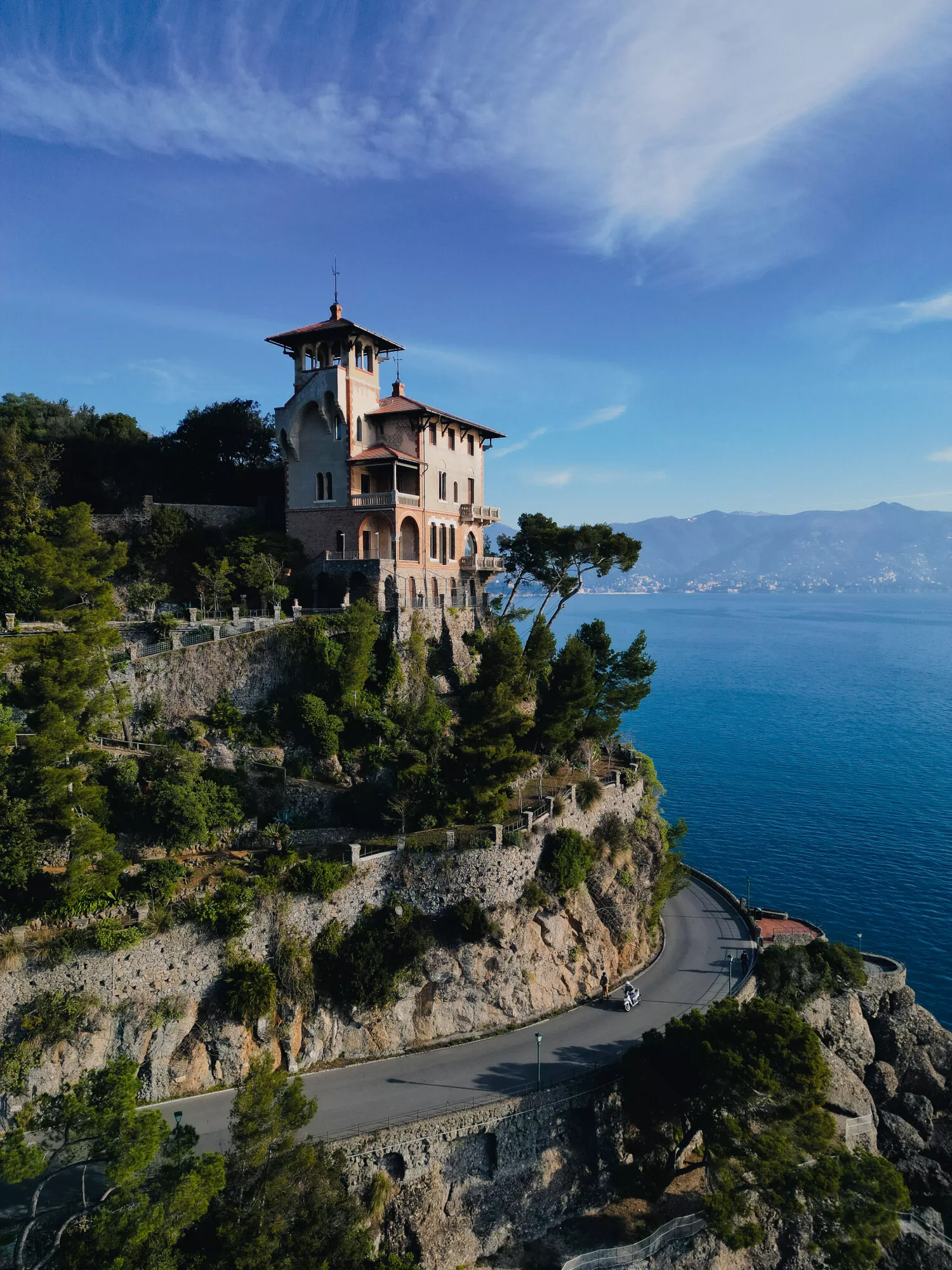 Villa Beatrice, Portofino drone shot